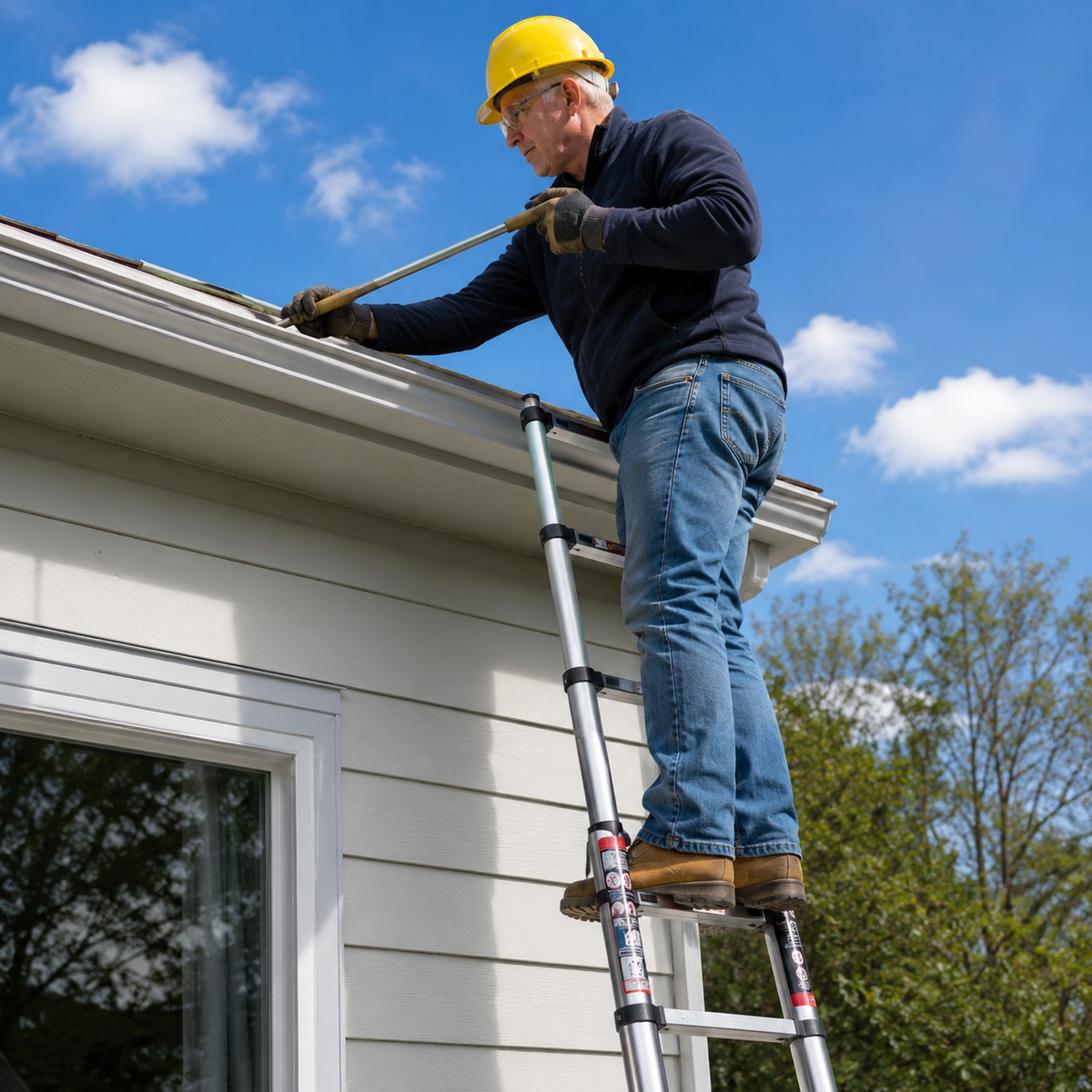 The Ashcroft Pro 5.0m Telescopic Ladder — 16 Steps