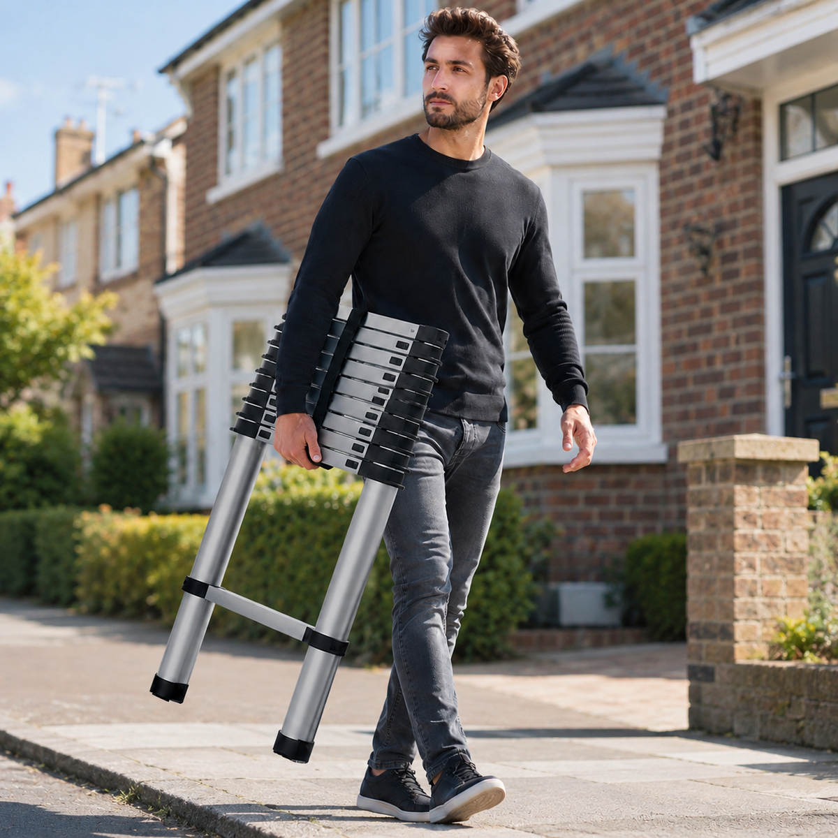 The Ashcroft Pro 5.0m Telescopic Ladder — 16 Steps